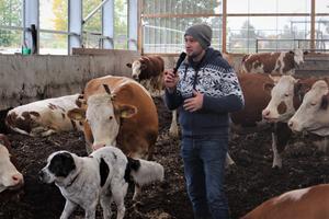 Michael Bauer hat 2018 seinen vollautomatisierten Kompostierungsstall für 60 Kühe neu gebaut