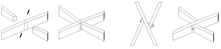 links: weiterentwickelter Knoten; rechts: traditioneller Knoten